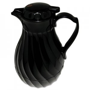 Hormel Poly Lined Carafe, Swirl Design, 40oz Capacity, Black HOR4022B 4022B