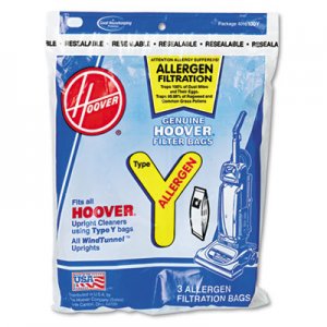 Hoover Commercial Disposable Allergen Filtration Bags For Commercial WindTunnel Vacuum, 3/Pack HVR4010100Y 4010100Y