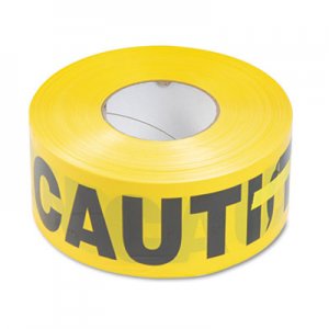 Tatco Caution Barricade Safety Tape, Yellow, 3w x 1000ft Roll TCO10700 10700