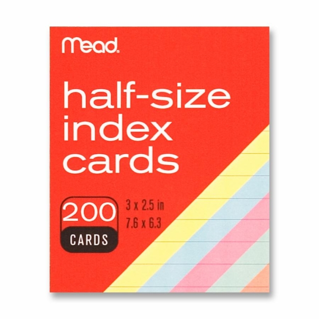 Mead Half Size Index Card 63039 MEA63039
