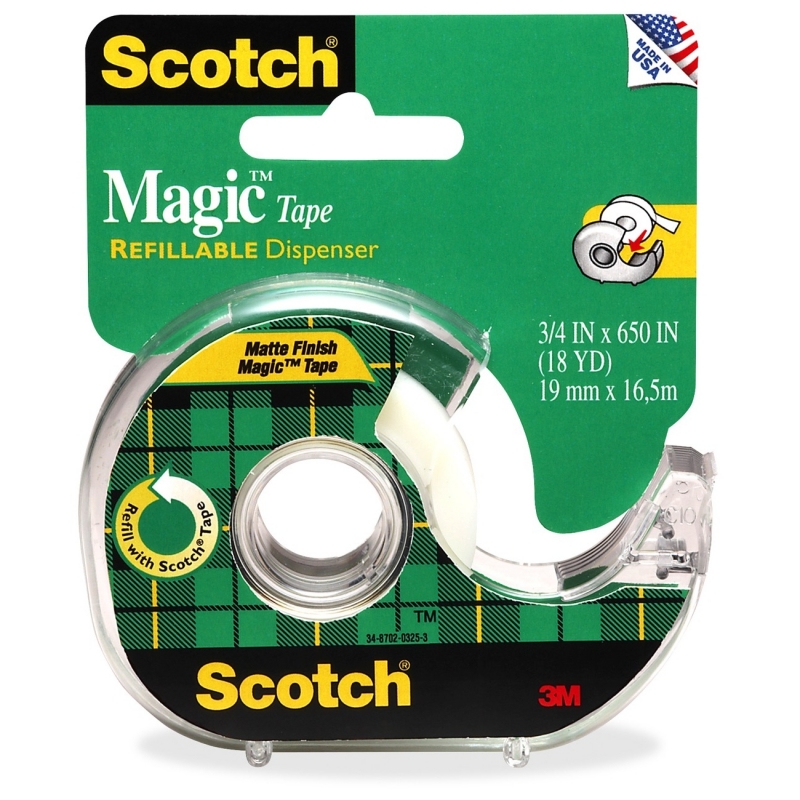 Scotch Magic Tape with Handheld Dispenser 122 MMM122