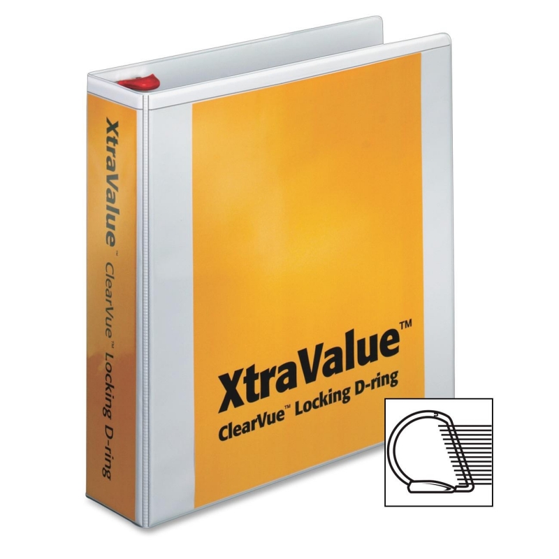 Cardinal XtraValue ClearVue Locking Slant-D Ring Binder 19030 CRD19030