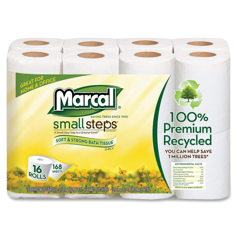 Marcal Small Steps Recycled Premium Bath Tissue 16466CT MRC16466CT