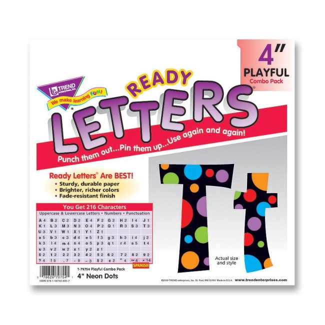 Trend Ready Letters with Neon Dots 79754 TEP79754