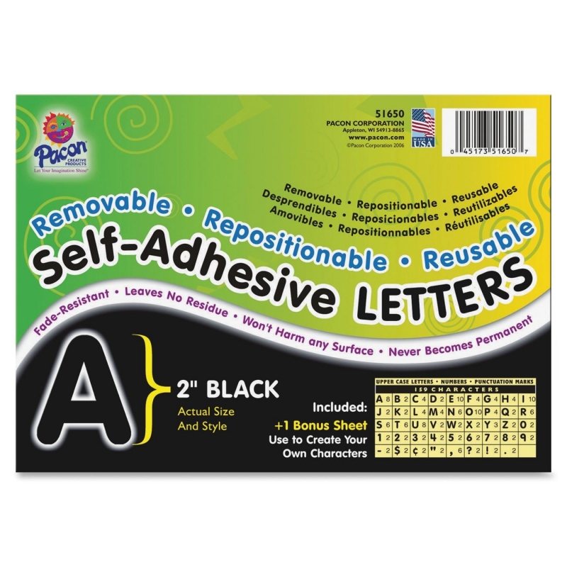 Pacon Self-Adhesive Removable Letters 51650 PAC51650