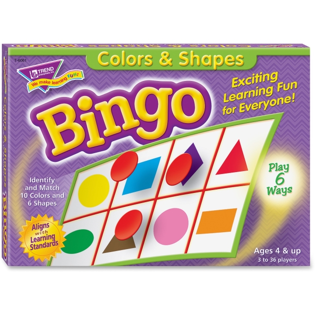 Trend Trend Colors and Shapes Learner's Bingo Game T6061 TEPT6061