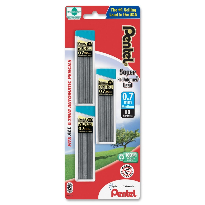 Pentel Pentel Super Hi-Polymer Lead Refill C27BPHB3-K6 PENC27BPHB3K6 C27BPHB3K6