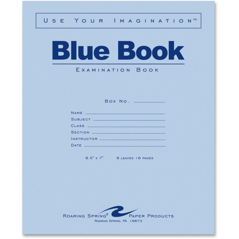 Roaring Spring Roaring Spring Blue Exam/Testing Booklet 77512 ROA77512