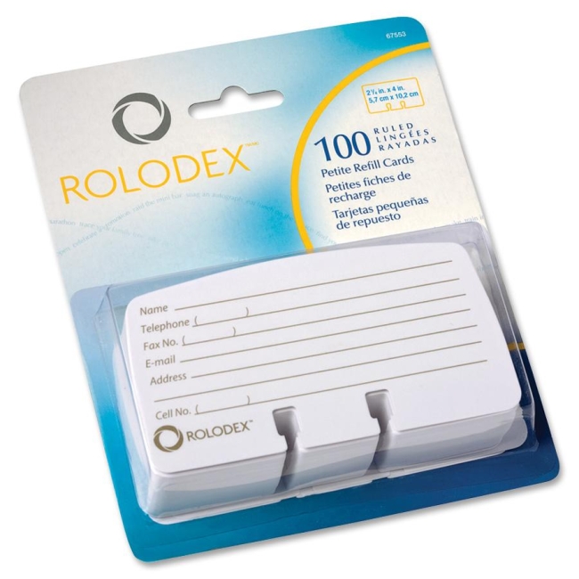 Rolodex Rolodex Petite List Finder Card Refill 67553 ROL67553