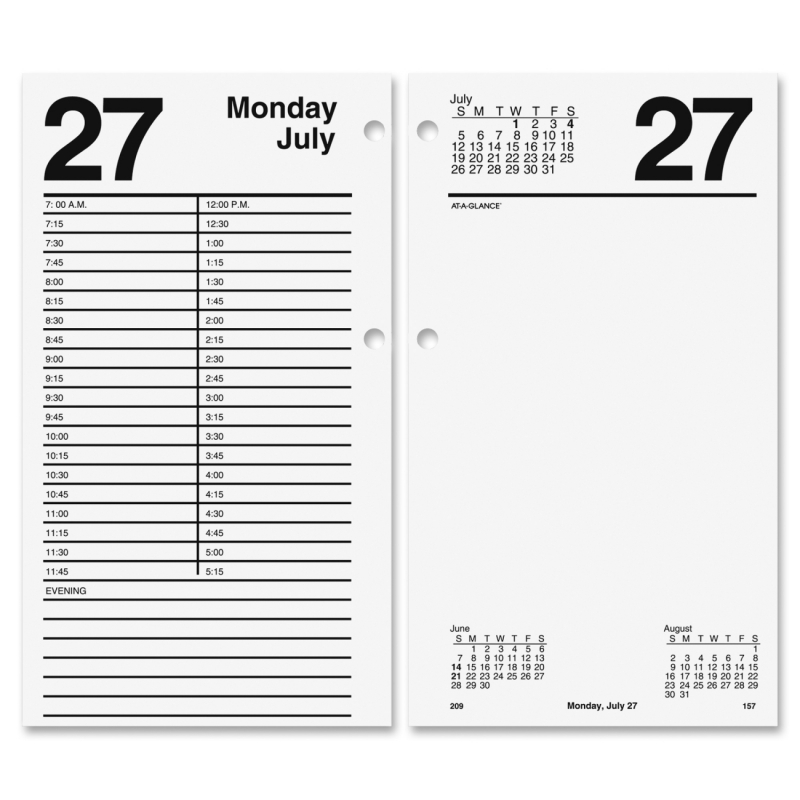 At-A-Glance At-A-Glance Large Daily Desk Calendar Refill E210-50 AAGE21050