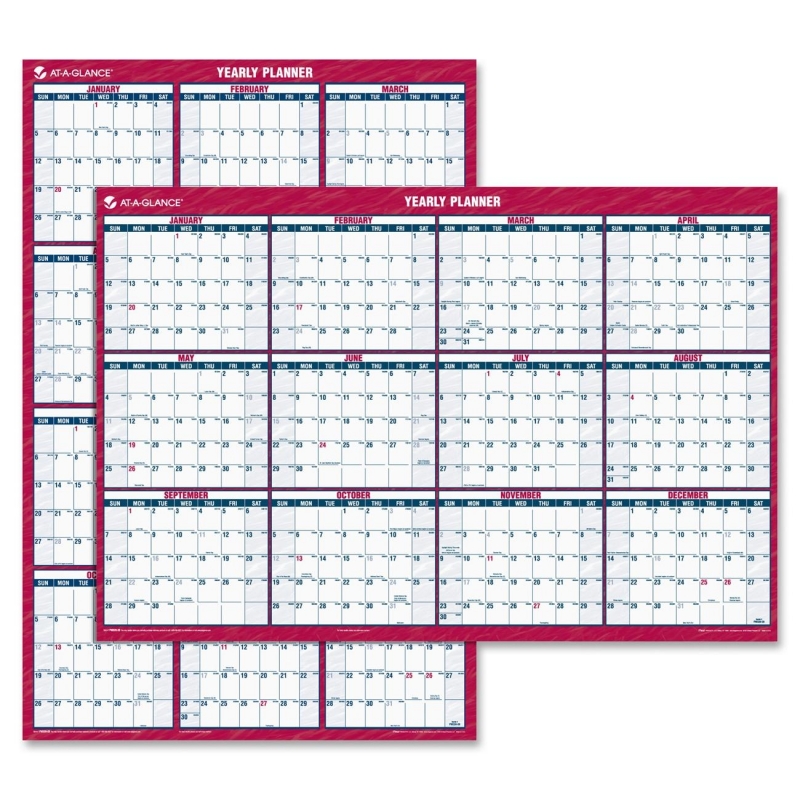 At-A-Glance At-A-Glance Laminated and Erasable Wall Calendar PM326-28 AAGPM32628