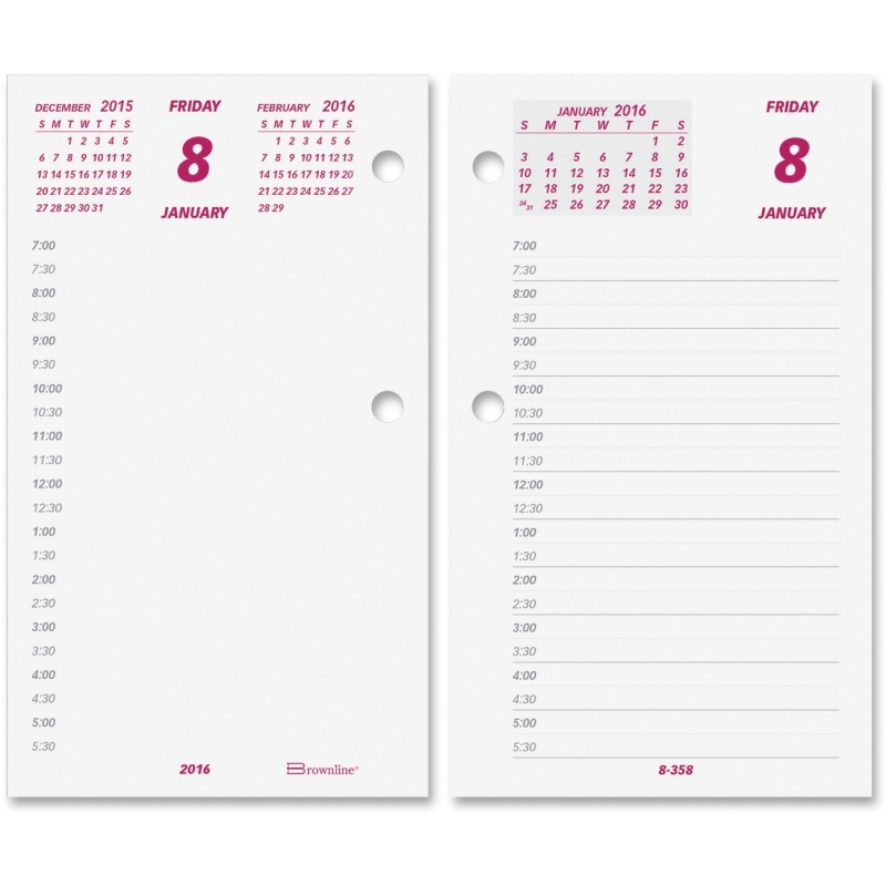 Brownline Brownline Calendar Pad Refill C2R REDC2R