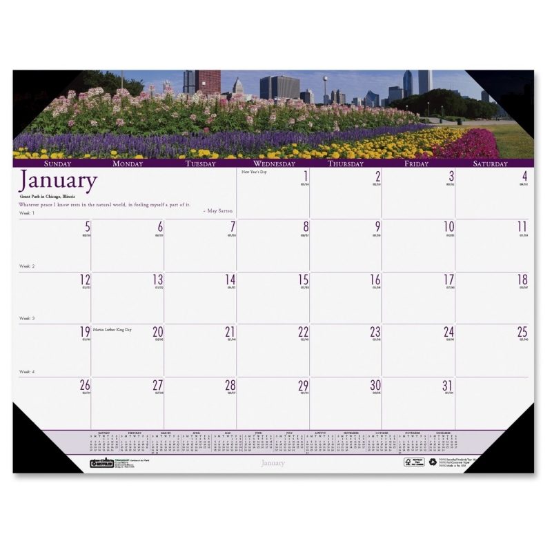 House of Doolittle Earthscapes Gardens of the World Desk Pad Calendar 174 HOD174