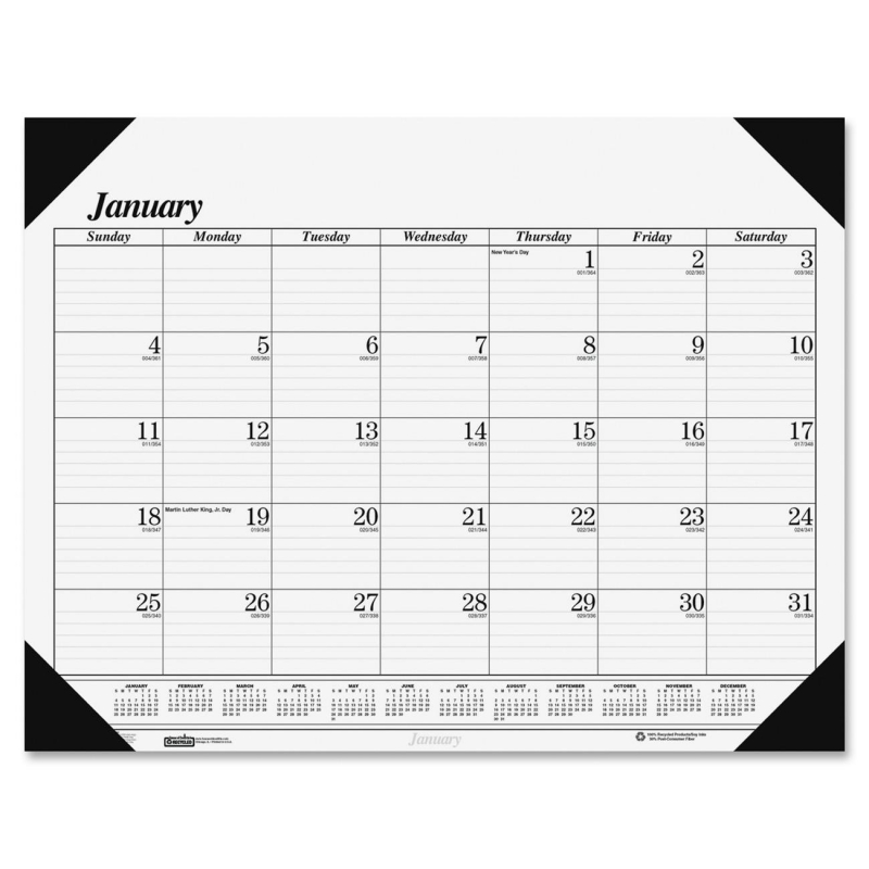 House of Doolittle One-Color Desk Pad Calendar 0124 HOD0124