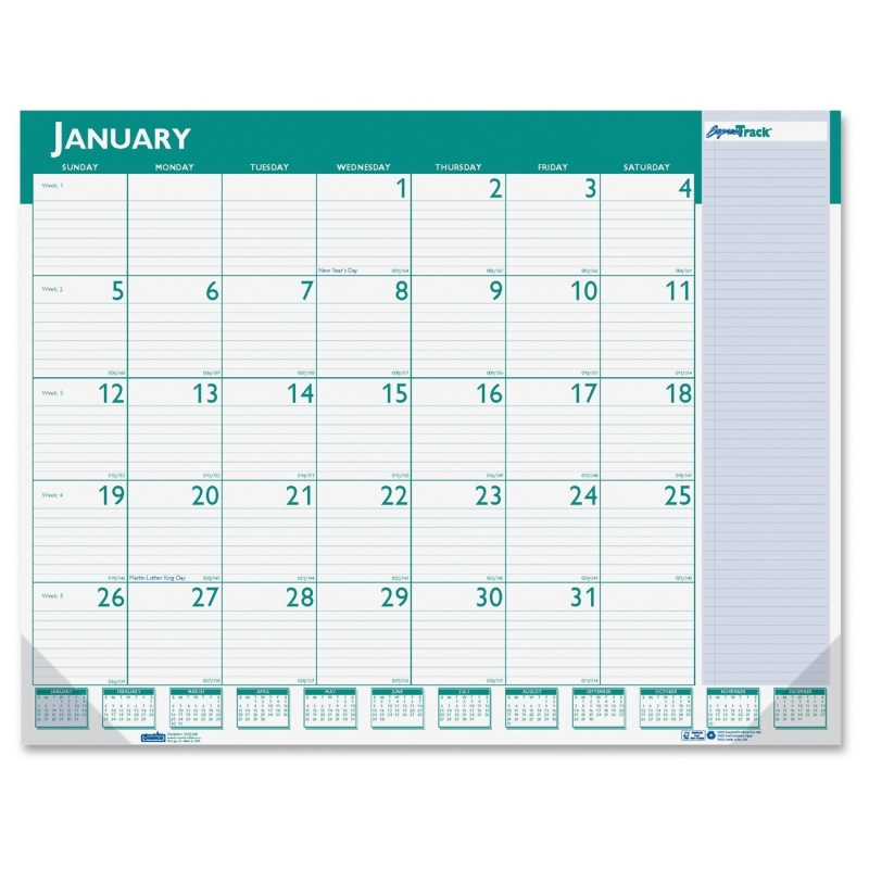 House of Doolittle Express Track Desk Pad Calendar 148 HOD148