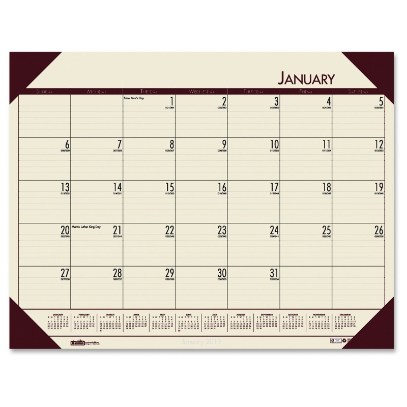 House of Doolittle EcoTones Desk Pad Calendar 124-43 HOD12443