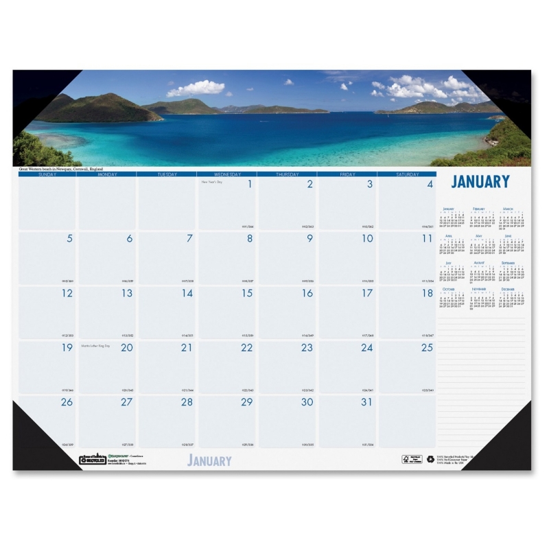 House of Doolittle Earthscapes Coastlines Desk Pad Calendar 178 HOD178