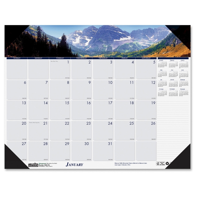 House of Doolittle Earthscapes Mountains of the World Desk Pad Calendar 176 HOD176