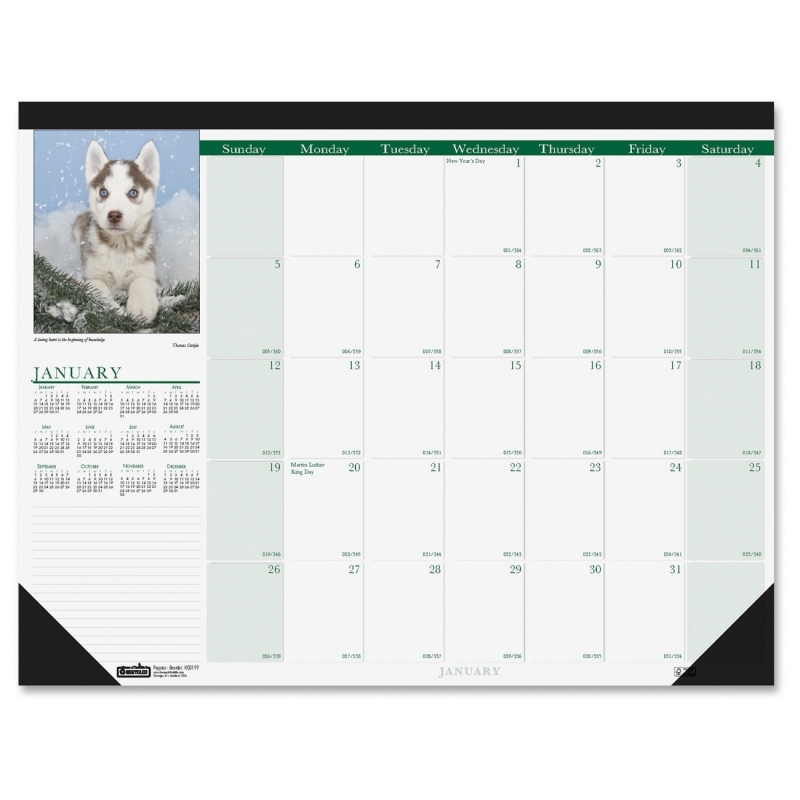 House of Doolittle Earthscapes Puppies Desk Pad Calendar 199 HOD199