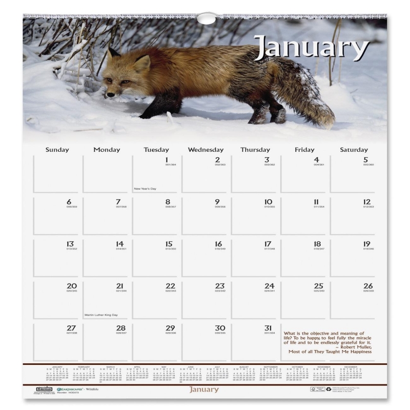 House of Doolittle Wildlife Wall Calendar 3731 HOD3731