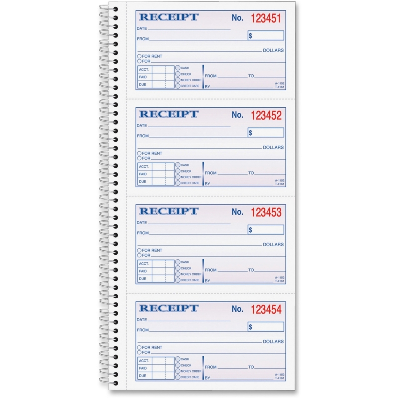 Adams Adams Wire Bound Money/Rent Receipt Books SC1152 ABFSC1152