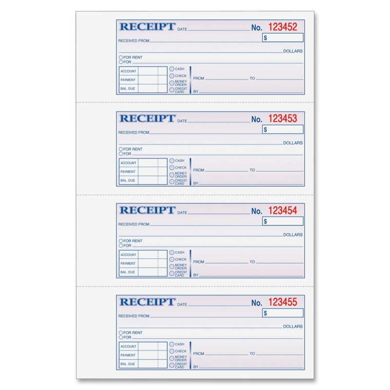 Adams Adams Tape Bound Money/Rent Receipt Book TC1182 ABFTC1182