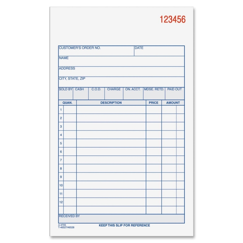 Adams Adams Carbonless Sales Order Books TC4705 ABFTC4705