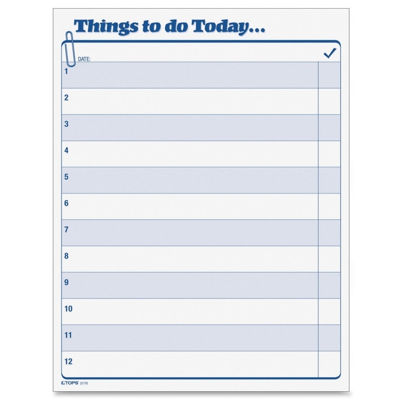 TOPS TOPS Things To Do Today Pad 2170 TOP2170