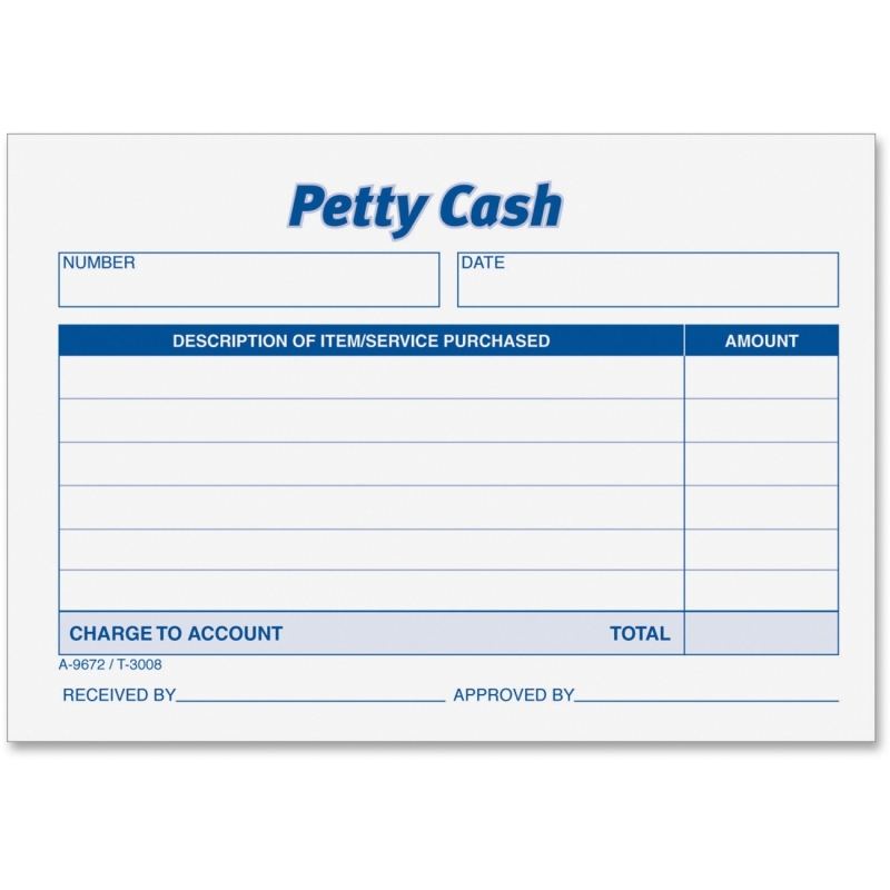 TOPS TOPS Received of Petty Cash Form 3008 TOP3008