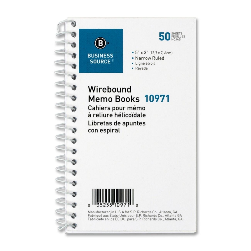 Business Source Ruled Memo Book 10971 BSN10971