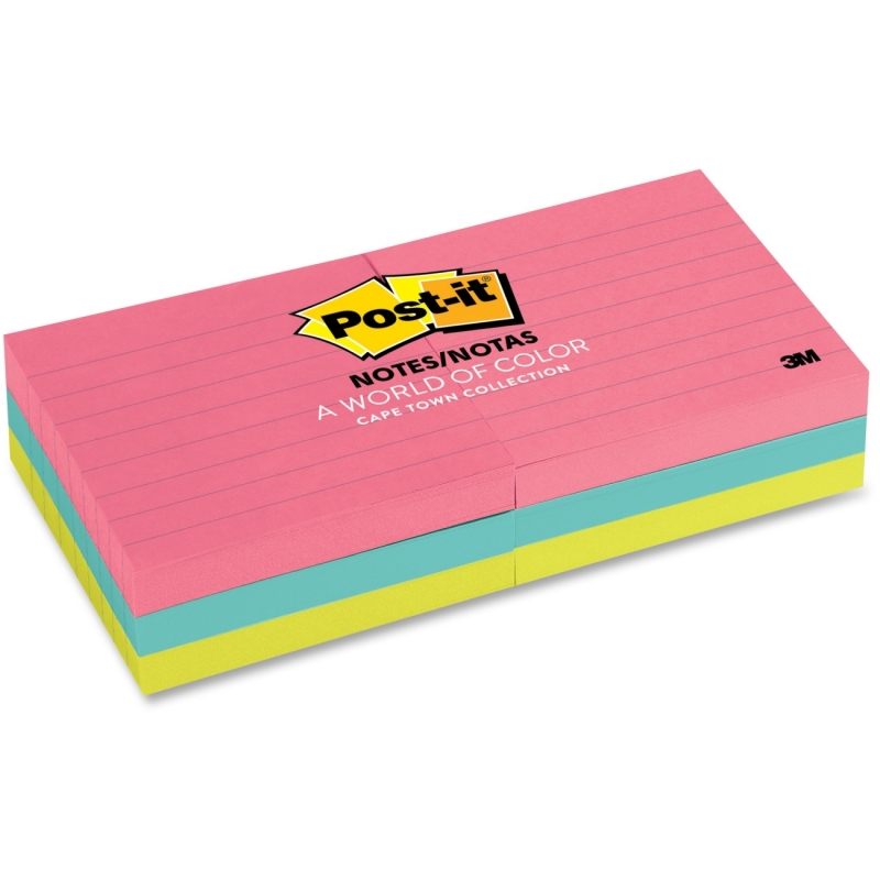 Post-it Post-it Cape Town Lined Notes 630-6AN MMM6306AN