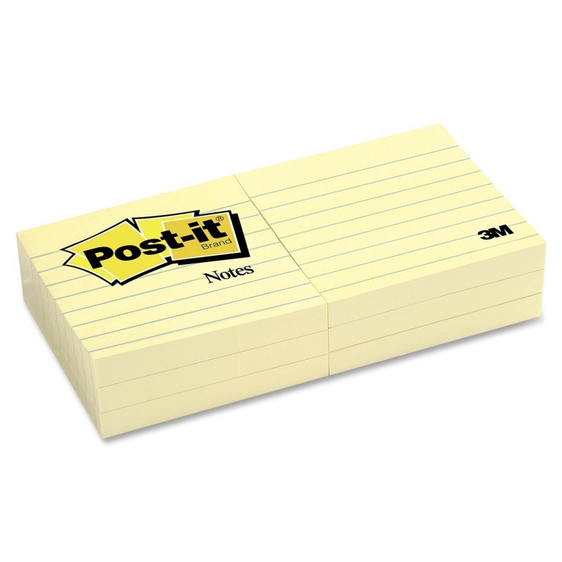 Post-it Post-it Notes 3x3 in Canary Yellow, Lined 630-6PK MMM6306PK