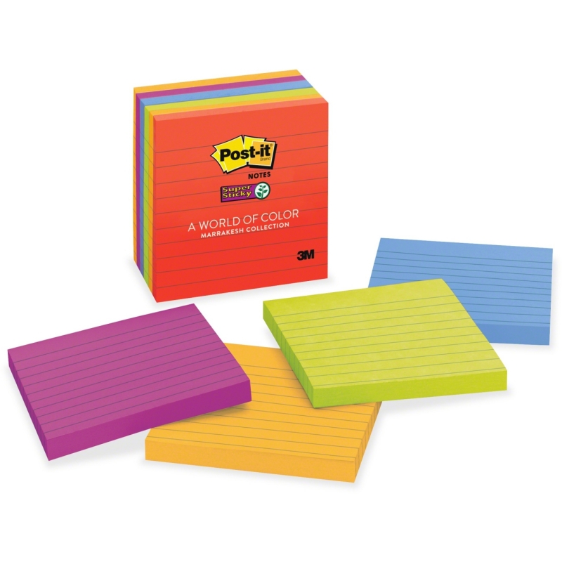 Post-it Post-it Super Sticky Marrakesh Lined Notes 675-6SSAN MMM6756SSAN
