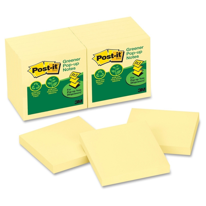 Post-it Post-it Greener Pop-up Notes R330RP-12YW MMMR330RP12YW