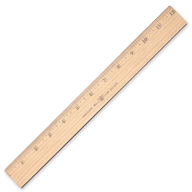 Westcott Westcott Wood Ruler with Metal Edge 10375 ACM10375