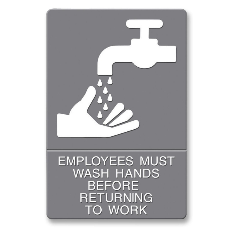 U.S. Stamp & Sign ADA Wash Hands Sign 4726 USS4726