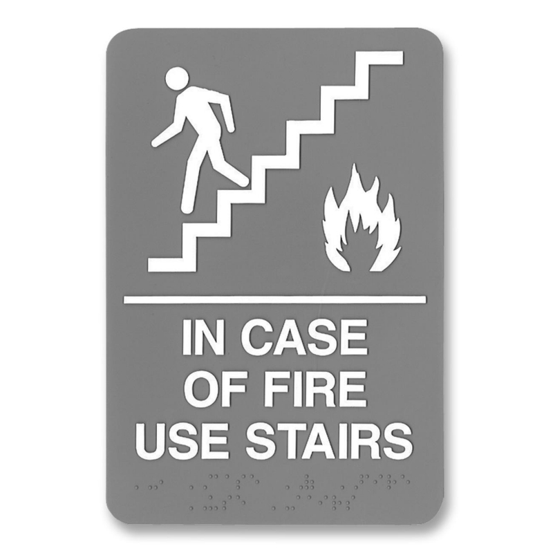 U.S. Stamp & Sign ADA Plastic Fire Use Stairs Sign 5400 USS5400