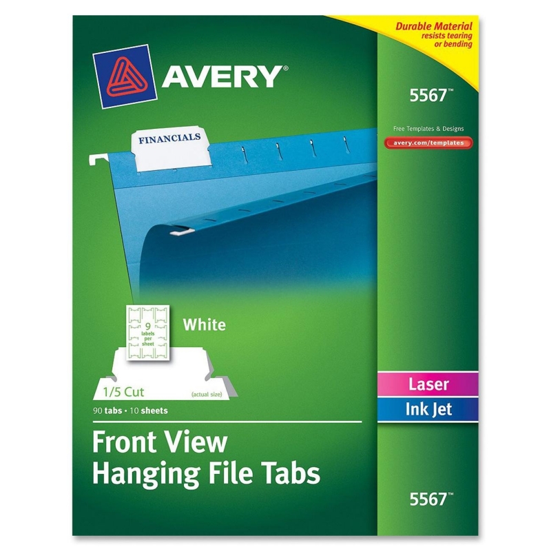 Avery Printable Hanging File Tab 5567 AVE5567