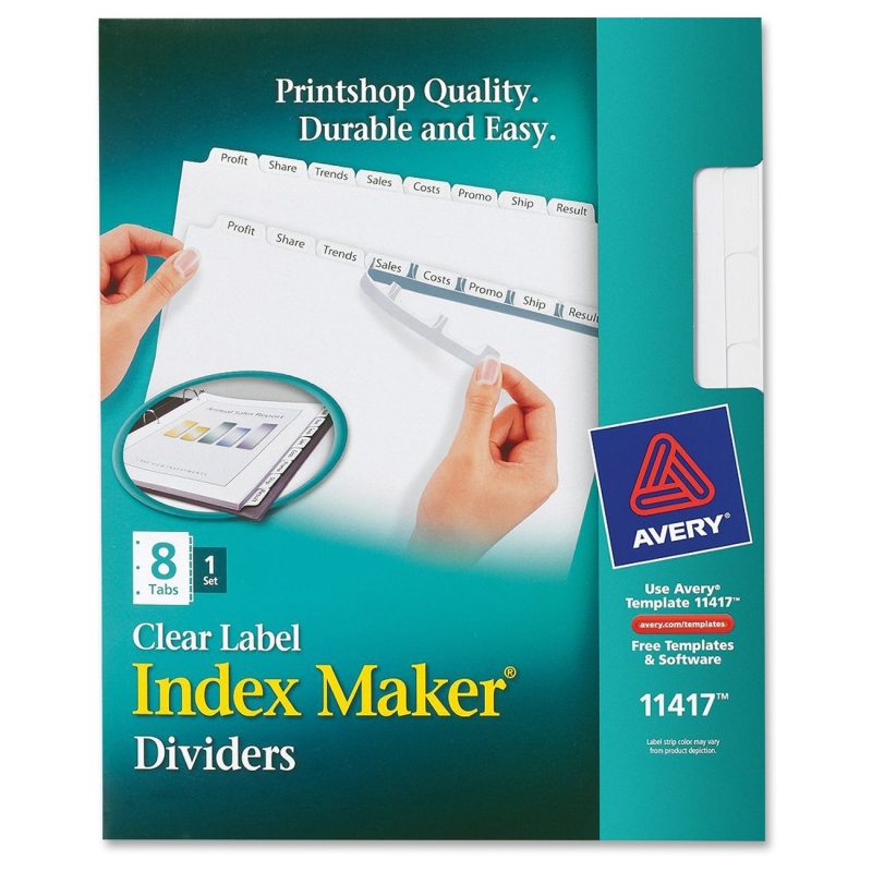 Avery Index Maker Clear Label Divider with Tabs 11417 AVE11417