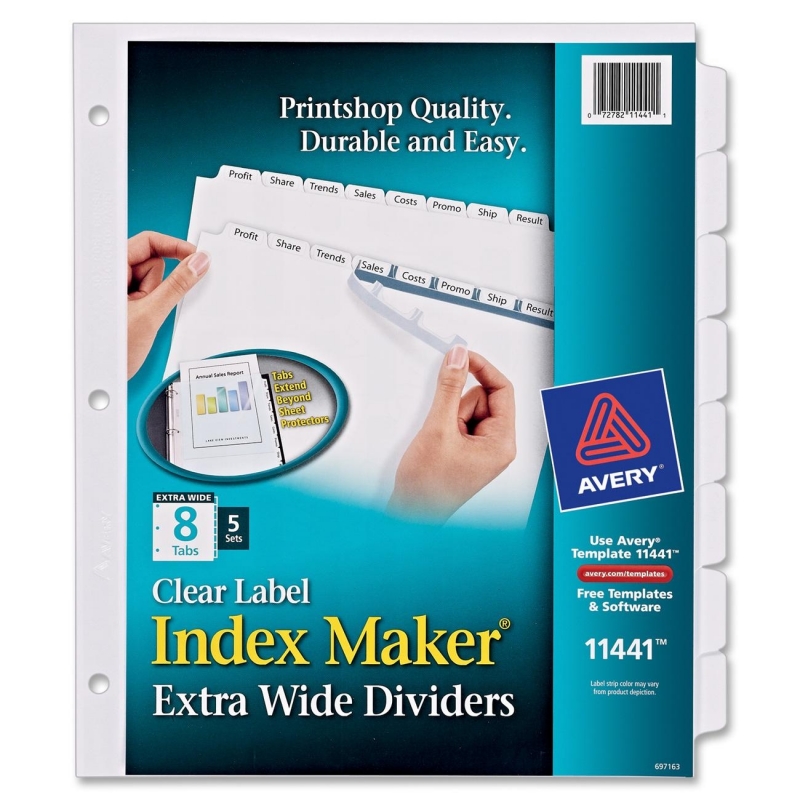 Avery Index Maker Extra-Wide Tab Dividers 11441 AVE11441