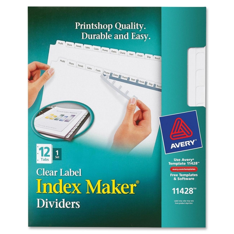 Avery Index Maker Clear Label Divider 11428 AVE11428