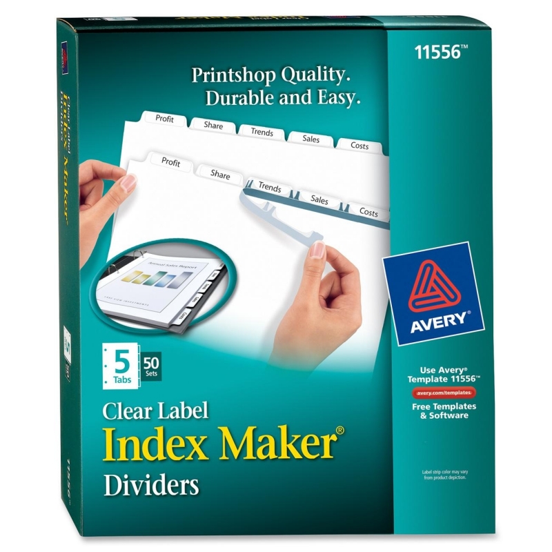 Avery Index Maker Label Divider 11556 AVE11556 72782
