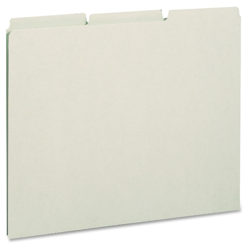 Smead Smead Gray/Green Pressboard Guides with Blank Tab 50334 SMD50334