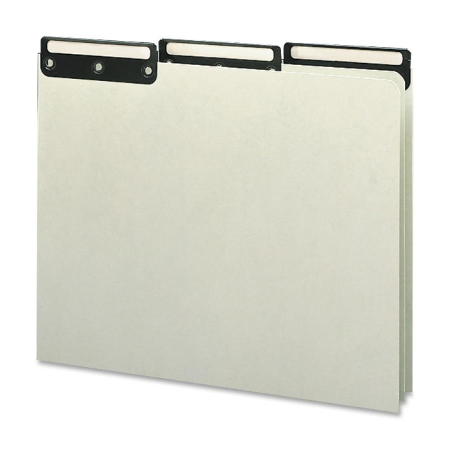 Smead Smead Gray/Green Pressboard Guides with Blank Tab 50534 SMD50534