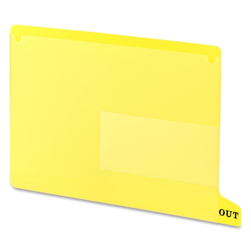 Smead Smead Yellow End Tab Poly Out Guides - Two-Pocket Style 61956 SMD61956