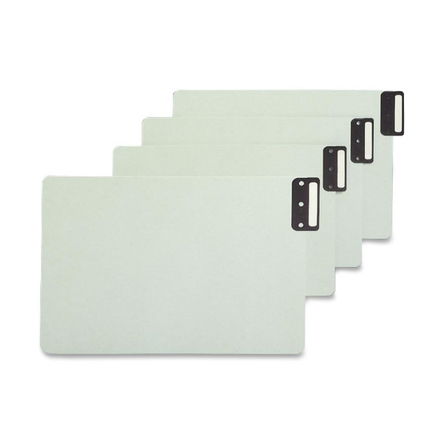 Smead Smead Gray/Green 100% Recycled Extra Wide End Tab Pressboard Guides with Vertical Metal Tab 63235 SMD63235