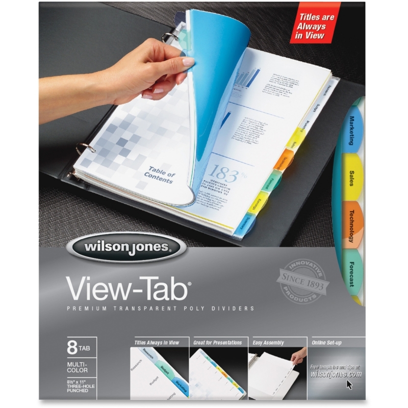 Wilson Jones Wilson Jones View-Tab Transparent Dividers W55567 WLJ55567