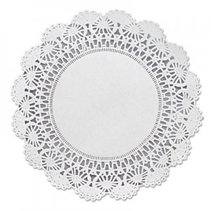 Hoffmaster Cambridge Lace Doilies, Round, 8", White, 1000/Carton HFM500236 500236