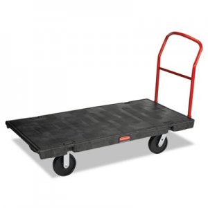 Rubbermaid Commercial Platform Truck, 2,000 lb Capacity, 30 x 60 x 7, Black RCP4471BLA FG447100BLA