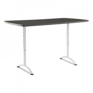 Iceberg ARC Sit-to-Stand Tables, Rectangular Top, 36w x 72d x 30-42h, Graphite/Silver ICE69327 69327